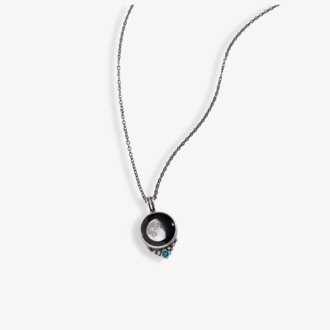 Classic Pewter Birthstone Necklace