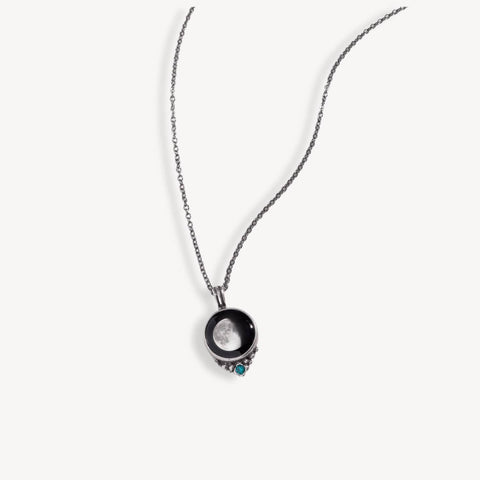 Classic Pewter Birthstone Necklace