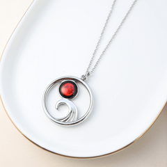 Lunar Eclipse Tide Necklace in Stainless Steel