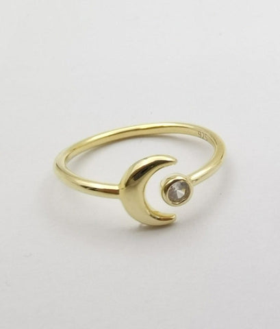 GWP Moon Crescent Adjustable  Ring - Gold