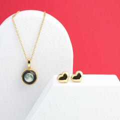 Celestial Amour Heart Studs