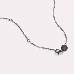 Classic Pewter Birthstone Necklace