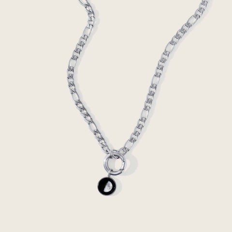 Figaro Necklace In Stainless Steel Moonglow Jewelry 