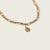 Engravable tag on Figaro Necklace in Gold