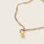 Engravable tag on Figaro Necklace in Gold