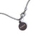 Engravable tag Black silver Moon phase Black Cat on the Moon Necklace