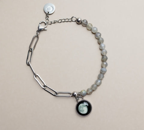 Bhavana Crystal Bracelet - Grey Agate