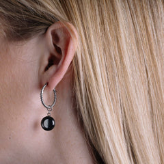 The Carina Hoops in Stainless Steel