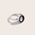 Stainless steel moon phase ring