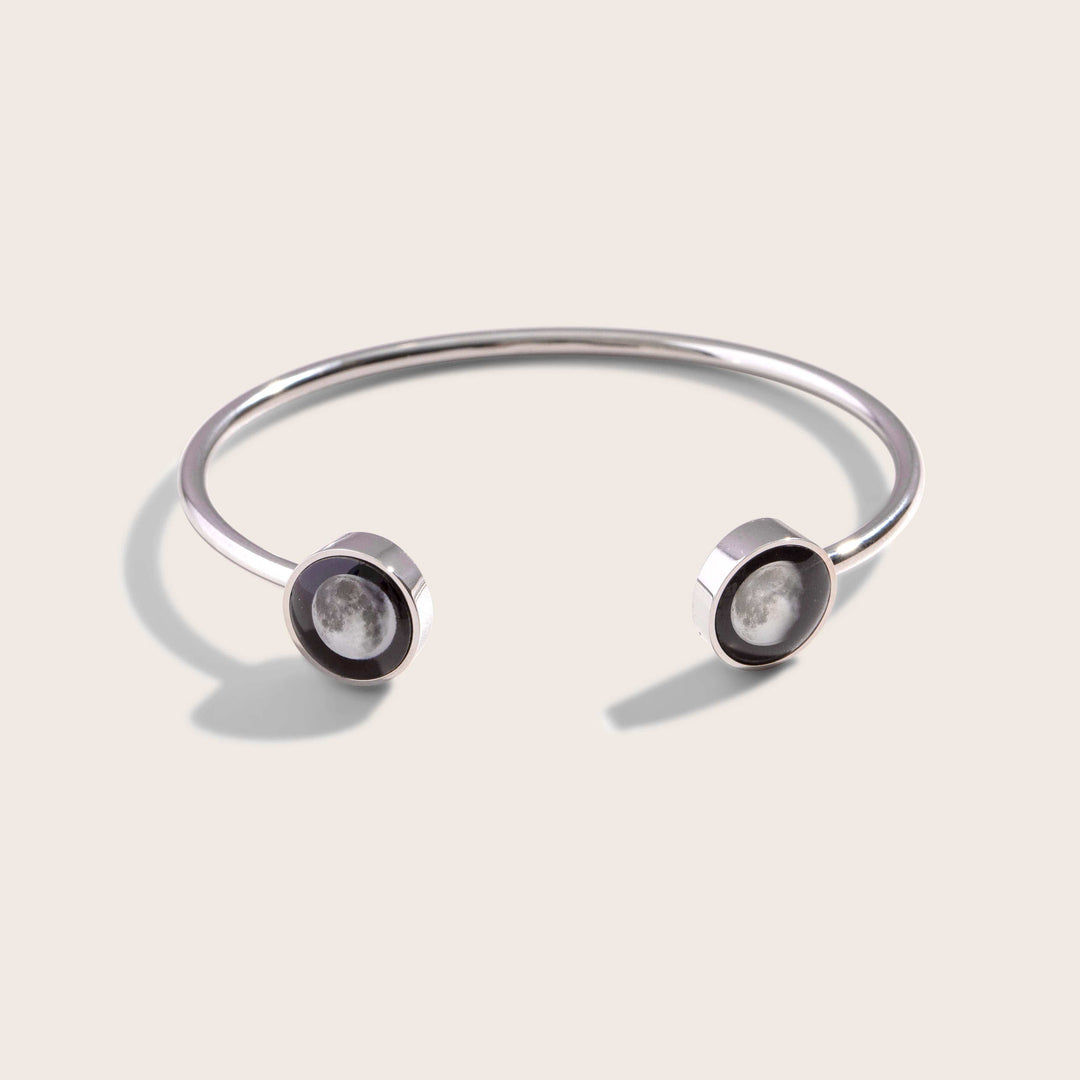 Lunar Dyad Cuff Bracelet in Stainless Steel