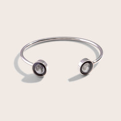 Lunar Dyad Cuff Bracelet in Stainless Steel