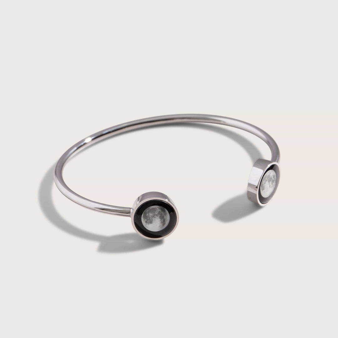 Lunar Dyad Cuff Bracelet in Stainless Steel
