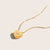 Engravable back on Wholesome Heart Necklace in Gold