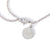 Engravable tag on Moonspin Necklace Pendant in Silver