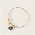 gold plated moon phase bangle bracelet 