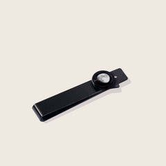 Moon & Crystal Tie Bar in Black